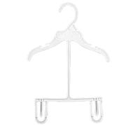 Cintres en Plastique Blanc, 50 pièces cintres en Plastique pour Enfants de 11, 8 Pouces de Large vêtements Blancs Monobloc antidérapants pour la Maison et Les magasins vêtements