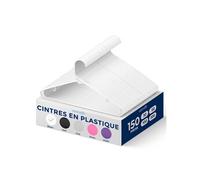 Cintres en Plastique - SereneLife - Antidérapants - Lot de 150 - Blanc