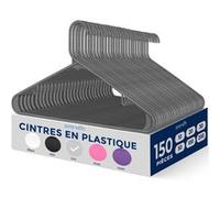 Cintres en Plastique - SereneLife - Antidérapants - Lot de 150 - Gris