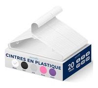 SereneLife Cintres - Cintres en Plastique - Porte-vêtements Gain de Place - Antidérapants - pour Chemises, Pulls, Sweats, Vêtements pour Enfants et Robes - Ultra-Fins - Légers - Lot de 20 - Blanc