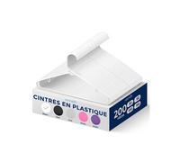 Cintres en Plastique - SereneLife - Antidérapants - Lot de 200 - Blanc