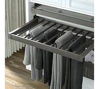 Cintres extensibles multifonctions pour armoire - Support coulissant pour pantalons et accessoires