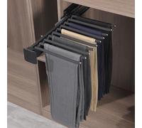 Cintres extensibles pour pantalons, porte-pantalons télescopiques peu encombrants, organiseur de vêtements en acier inoxydable, 10 bras, idéal pour un rangement efficace de garde-robe