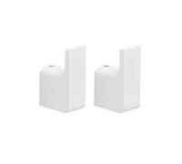 CINTRES PACK 2 PCS LAITON CHROMÉ BLANC MAT - FIXATION PAR VIS INCLUSE GIACINTO