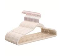 cintres pour Costumes Nouveau Cintre de Flocage à Crochet doré 45CM, sans Couture, Rangement Garde-Robe Sec et Humide, for Adulte(Off-White Rose Gold,5PCS)