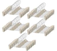 Cintres pour Jupes - Cintres pour Pantalons avec Clips - Lot de 50 cintres à Clips avec Crochet pivotant à 360°