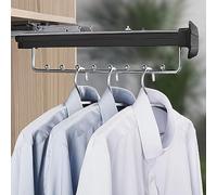 Cintres pour Pantalons, Cintres à Pantalons coulissants, Porte-Pantalons, Garde-Robe réglable, Tringle à vêtements, Tringle à Tube, Support d'organisateur Extensible, Placard pour