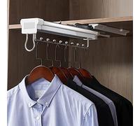 Cintres pour Pantalons, Cintres à Pantalons coulissants, Porte-Pantalons, Tringle à vêtements Extensible, Tringle de penderie coulissante avec Amortisseur, Charge 30 kg, Organisateur