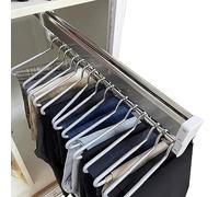 Cintres pour Pantalons, Cintres à Pantalons coulissants, Porte-Pantalons, Tringle à vêtements réglable, penderie, 30-80 cm, Extensible avec 2 Rails coulissants