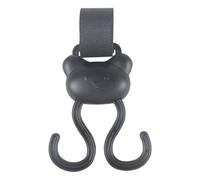 Cintres pour poussette, crochets pour poussette - Fixations de boucle réglable à double de dessin animé,Accessoires de chariot d'extérieur non antidérapants Fournitures de voyage pour la