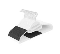 Cintres Relaxdays, Lot de 20, antidérapants, Barre en U, Support à Cravates, Gain de Place, Blancs