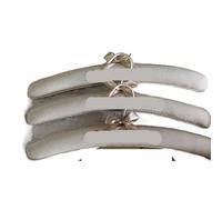 Cintres rembourrés en Satin Éponge en Satin brodé de Fleurs, 3 pièces, 39cm, Style Pastoral Simple, Magasin vêtements d'hôtel, Rangement Garde-Robe(Color 1)