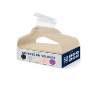 SereneLife Cintres Velours Antidérapants 50 Pièces - Porte-Vêtements Fins et Solides avec Crochet Pivotant 360° - pour Manteaux, Robes, Chemises, Pantalons - Capacité 4,5 kg