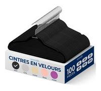 Cintres Velours Antidérapants- Serenelife - Noir - Lot de 100 Noir G