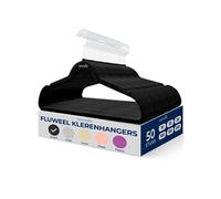 Cintres Velours Antidérapants- Serenelife - Noir - Lot de 50