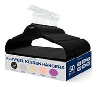 Cintres Velours Antidérapants- Serenelife - Noir - Lot de 50 Noir G