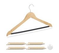 relaxdays 48 x cintres en bois naturel