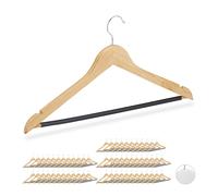 Cintres vêtements 60 pièces en bois Garde robe Pantalons Costumes