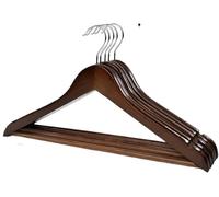 Cintres Vintage en Bois De Noyer avec Barre Antidérapante for Pantalons, Lotus Qualité Supérieure Encoches Et Crochet Pivotant for Costumes, Vestes Chemises(Vintage)