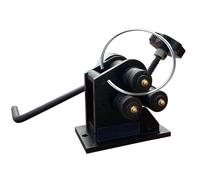 Cintreuse à rouleaux manuelle, cintreuse à rouleaux pour tôles et plaques d'acier avec poignée de 28 cm, capacité pour acier rond de 6,5 mm, capacité pour acier plat de 25 × 5 mm