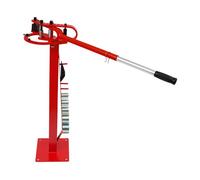 Cintreuse compacte 0 à 200 ° avec 7 matrices, cintreuse d'armature pour acier plat, acier doux, acier rond et tige carrée (rouge)