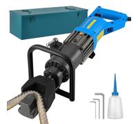 Cintreuse de barres d'armature hydraulique électrique 1400 W, machine à cintrer les barres d'armature portative réglable de 0 à 130 °, outil de cintreuse en métal rapide 4-5 s pour barres d'armature