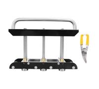 Cintreuse de chants à trois postes, machine à rouler les chants de tôle robuste de qualité supérieure pour panneaux de toiture, acier, aluminium, cuivre, calibre 29 à 22, 5/8 à 4 (Noir)