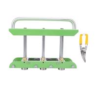 Cintreuse de chants à trois postes, machine à rouler les chants de tôle robuste de qualité supérieure pour panneaux de toiture, acier, aluminium, cuivre, calibre 29 à 22, 5/8 à 4 (Vert)