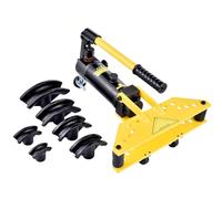 Cintreuse hydraulique 6 tonnes - Cintreuse manuelle avec 6 moules en fonte Ø13-34 mm - Pour tubes en acier, cuivre, aluminium - Courbure précise à 90° - Poignée antidérapante - Qualité industrielle