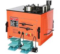 Cintreuse Hydraulique Électrique pour Acier, Cintre Barres d'Armature 1,3 Pouce 0-180° avec Pédale Mains Libres, Machine de Cintrage Bureau 220V AC pour Construction, Cycle 6-7 Secondes,1700W