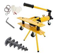 Cintreuse hydraulique manuelle de tuyaux 10 tonnes, outil de diamètre de tuyau de 13 à 34 mm avec 6 moules, machine à tuber les tuyaux d'échappement, machine à cintrer la tuyauterie