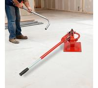 Cintreuse manuelle avec poignée télescopique, acier, rouge, plage de flexion de 0 à 200 °, 7 formes de flexion, pour barres rondes et carrées jusqu'à 16 mm, montage sur table