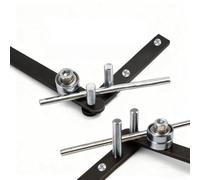 Cintreuse manuelle polyvalente pour tiges en acier, aluminium et cuivre avec coude à 180°, construction en acier inoxydable et support d'établi pour le bricolage et le travail des métaux