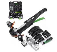 Cintreuse Manuelle Tuyaux en Cuivre Et Aluminium, Ensemble D'outils Pliage 6 À 22 Mm, Cintreuse Tuyaux en Cuivre À Cliquet Avant Et Arrière À 90 ° avec 7 Matrices, pour Climatiseurs, Réfrigérateurs