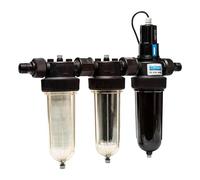 Cintropur STERILISATEUR Trio-UV 2100 26/34-230V - 50Hz - Désinfection des eaux de puits contaminées - Équipé d'un préfiltre 25µm et d'un Filtre à Charbon Actif