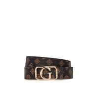 Cintura Guess Monogram con Fibbia Dorata Nero Logo S
