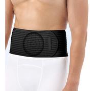 Cinturón de Faja Hernia Umbilical Hombre Mujer de Uso Frontal, Ajustable con Almohadillas Extraíbles para Hernia de Ombligo, Hernias Incisionales, Ventrales, Epigástricas(Black,Large)