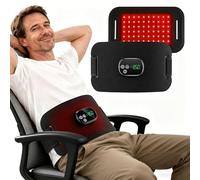 Cinturón de Luz Roja, Cojín Infrarrojo Inalámbrico con LED 3 en 1,Masaje con Modo de Pulso, Terapia de luz Infrarroja para el Dolor de Espalda, Hombros y Cintura