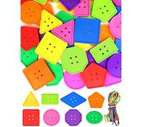 Cinvo Lot de 160 grands boutons lumineux à coudre pour crochet, tricot, 8 formes géométriques, boutons d'enseignement pour le tri des couleurs et la motricité, projets d'art et d'artisanat (7 couleurs