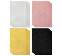 Cinvo Lot de 32 feuilles de papier cartonné épais à paillettes A4-250 g/m² - Papier coloré scintillant pour Cricut - Pour scrapbooking, affiche, (21,6 x 27,9 cm, 4 couleurs classiques)