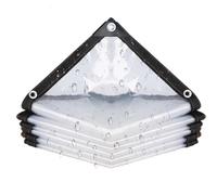 CINVSERW 5x6m Bâche Étanche Transparente avec Œillets, Bâche Imperméable pour Poulailler, Bache Transparentes Exterieur Plastique, Bâches De Protection Résistante À La Poussière Et À La Pluie