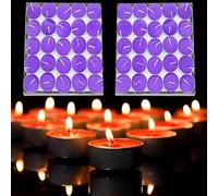 CINY Lot de 50 Bougies Chauffe-Plat, Petite Taille Bougies, Durée De Combustion De 2 Heures, Artefact De Confession De Proposition d'Amant De Mariage Romantique, Pour La Maison Restaurant (violet)