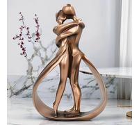 CINY Statues en Résine d'Art De Couple Affectueux, Figurines De Couple Câlin Baiser, Ornement De Bureau à Domicile En Résine, Sculptures d'Anniversaire De Mariage Pour Femmes Hommes