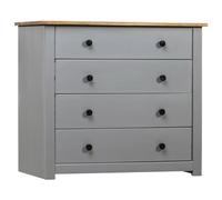 Cinyiqo Armoire latérale Gris 80x40x73 cm Pin Assortiment Panama,Armoire Latérale,Buffet,Armoire Latérale
