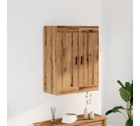 Cinyiqo Armoire Murale chêne Artisanal 69,5x34x90 cm Bois d'ingénierie,Armoire Industrielle,Armoire De Rangement