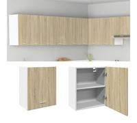 Cinyiqo Armoire Murale chêne Sonoma 50x31x60 cm Bois d'ingénierie,Armoire Industrielle,Armoire De Rangement
