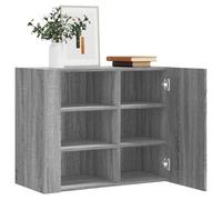 Cinyiqo Armoire Murale Sonoma Gris 75x35x60 cm Bois d'ingénierie,Armoire Industrielle,Armoire De Rangement
