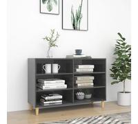Cinyiqo Buffet Gris Brillant 103,5x35x70 cm Aggloméré,Buffet De Cuisine Moderne,Buffet Salon,Meuble Chambre 961