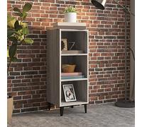 Cinyiqo Buffet Sonoma Gris 34,5x32,5x90 cm Bois d'ingénierie,Commode De Rangement Chambre,Commodes À Tiroirs,Meuble À Tiroirs 751