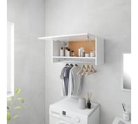 Cinyiqo Garde-Robe Blanc 70x32,5x35 cm Aggloméré,Armoire Chambre,Armoire De Rangement,Dressing Chambre